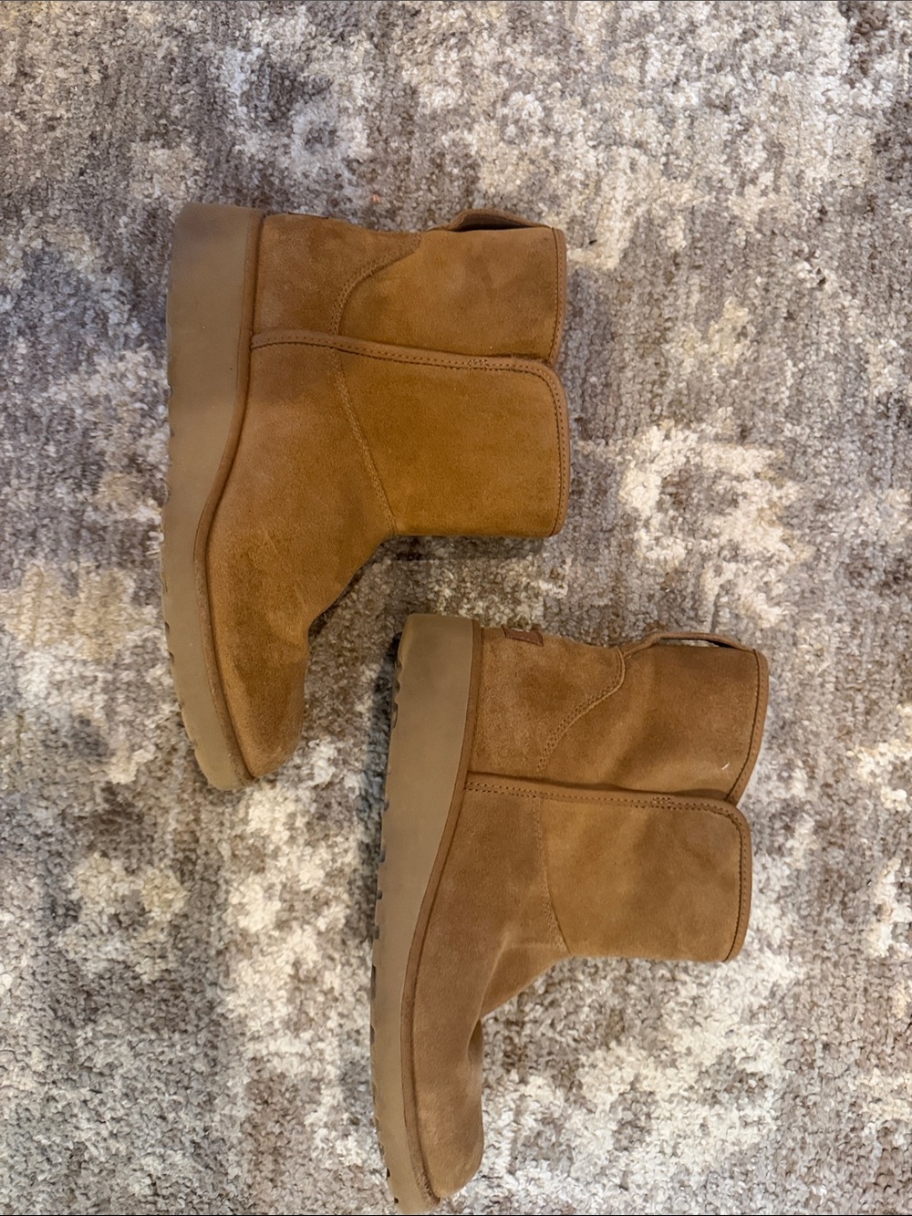 UGG Short Suede Ankle Boots - Chestnut Brown